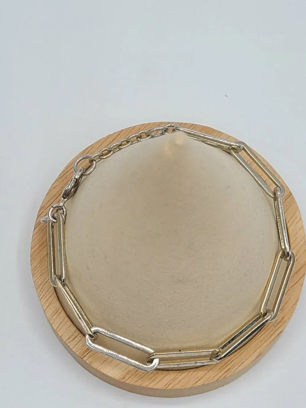 J Crew Silver Tone Paper Clip Bracelet fits a 7